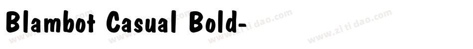Blambot Casual Bold字体转换